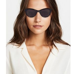 clare v x garrett leight sunglasses in black